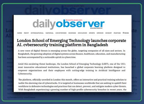 London School of Emerging Technology launches corporate AI, cybersecurity training platform in Bangladesh